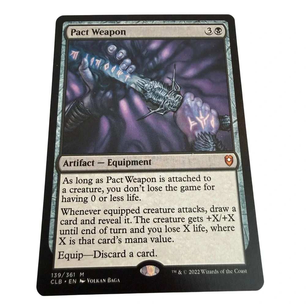 Magic The Gathering Pact Weapon CLB 139/361 Mythic Rare Artifact Equipment MTG